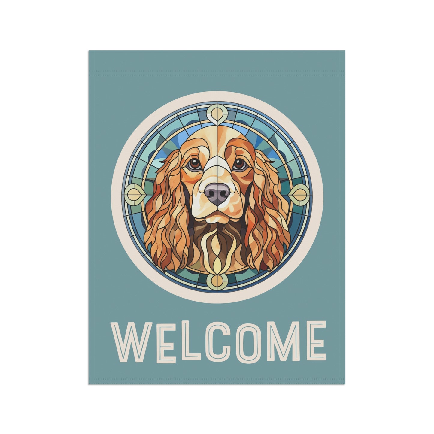 Cocker Spaniel Welcome 2-Sided Garden & House Flag/Banner