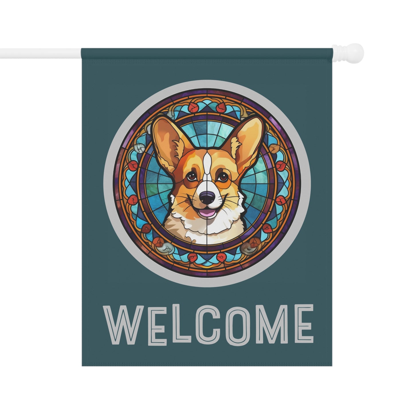 Corgi Welcome 2-Sided Garden & House Flag/Banner