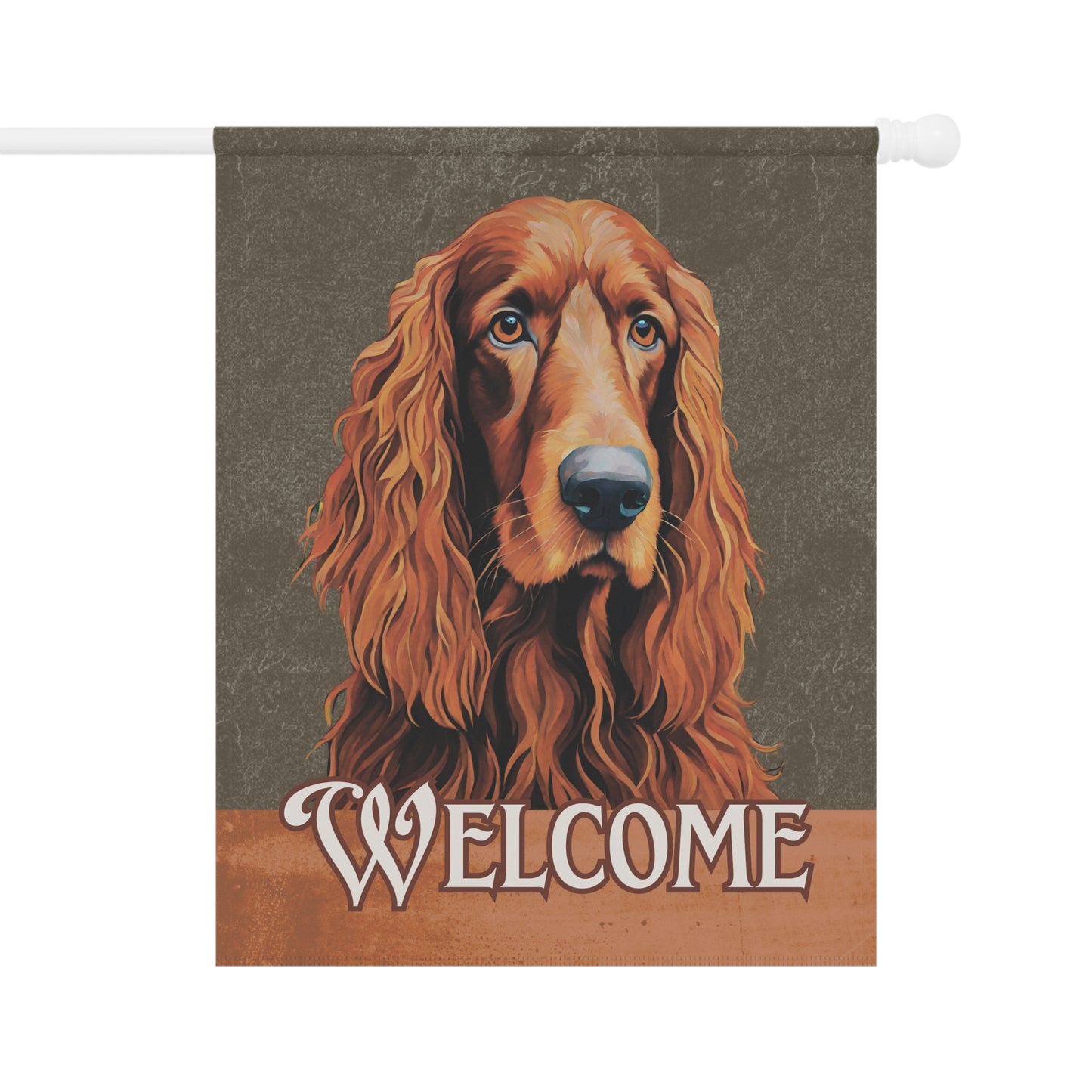 Irish Setter Welcome 2-Sided Garden & House Flag/Banner