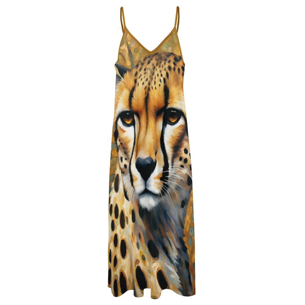 The Cheetah Women's Summer Fashion Maxi Slip Dress