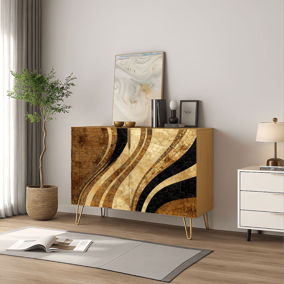 Modern Wooden Storage Cabinet (Made in USA)