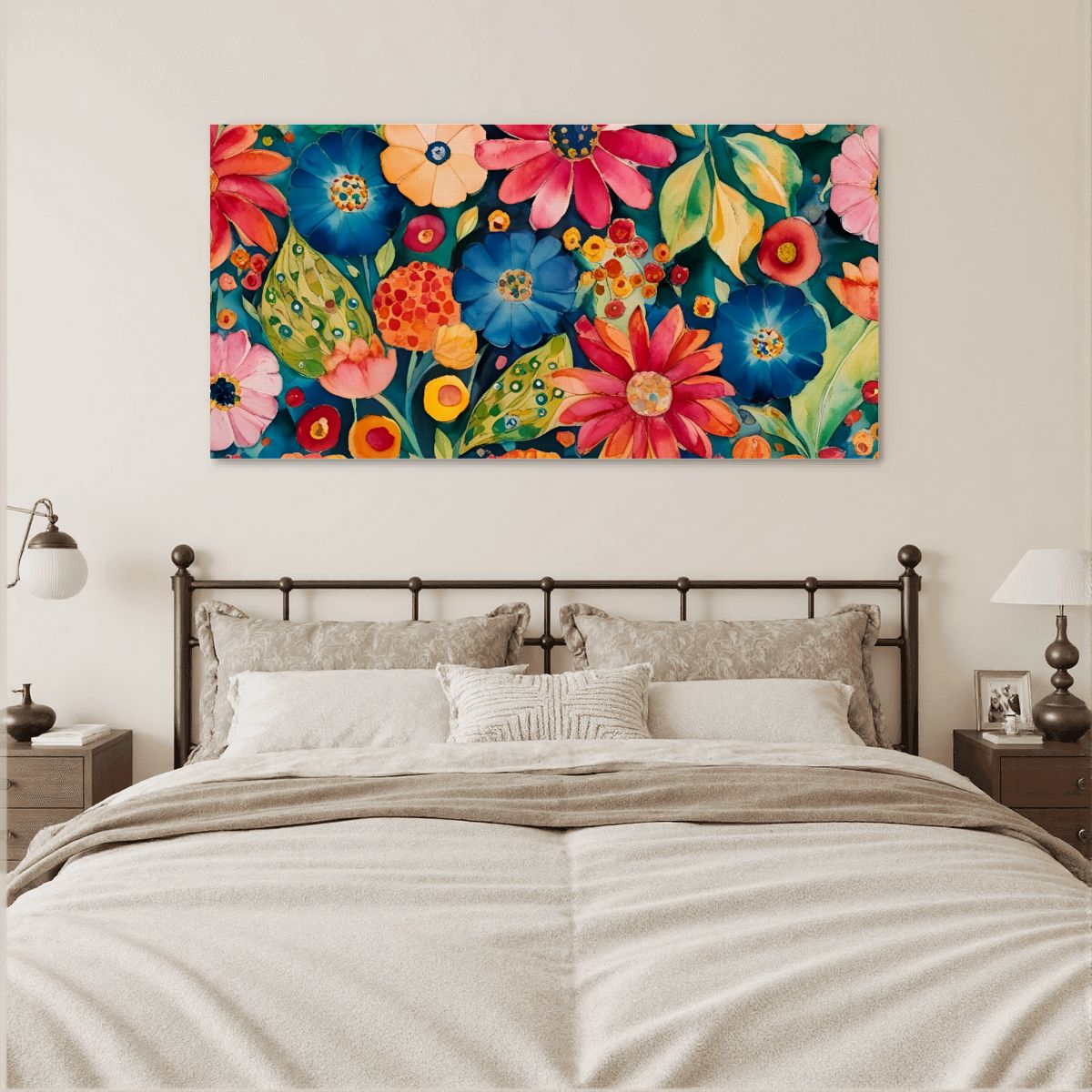 60" x 30" Printed Canvas Fabric Wall Art - No Frame (Made in USA)