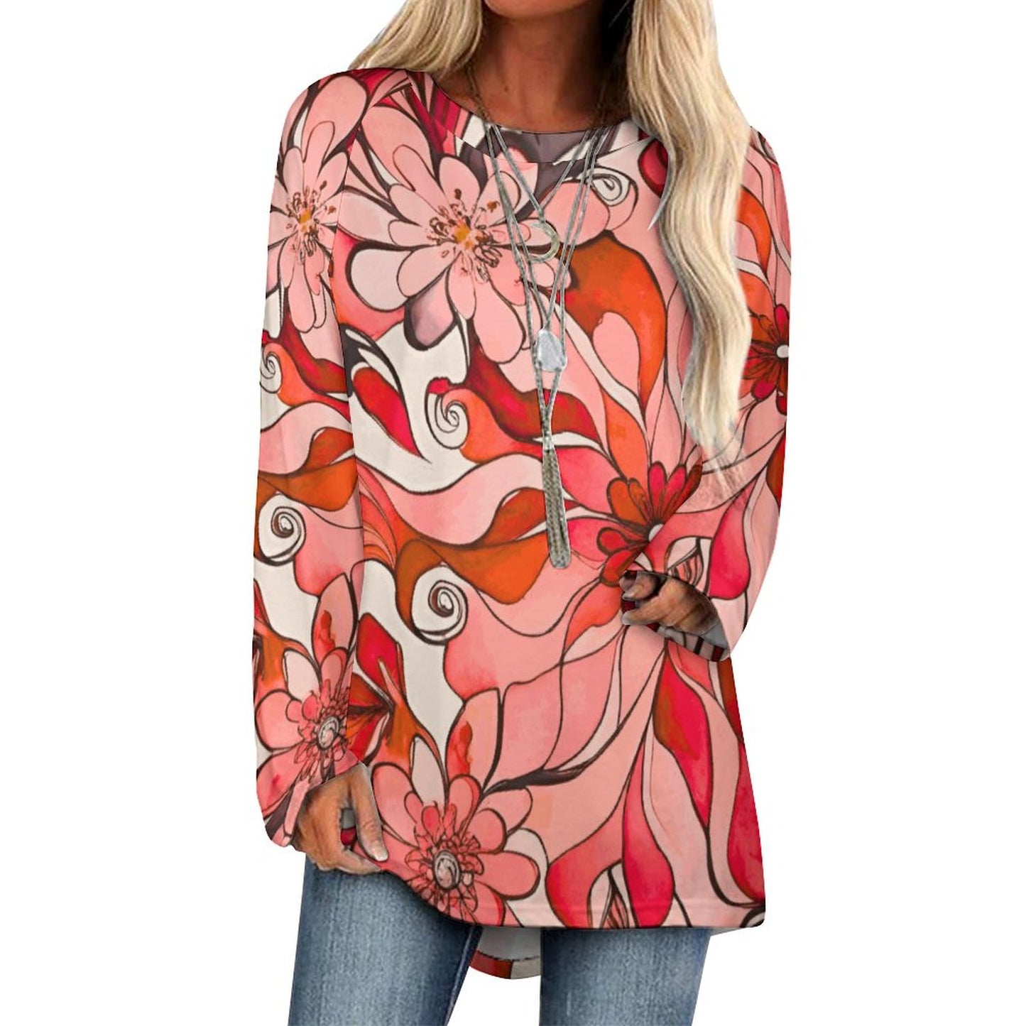 Aubrey Women's Long Sleeve U-Neck T-Shirt