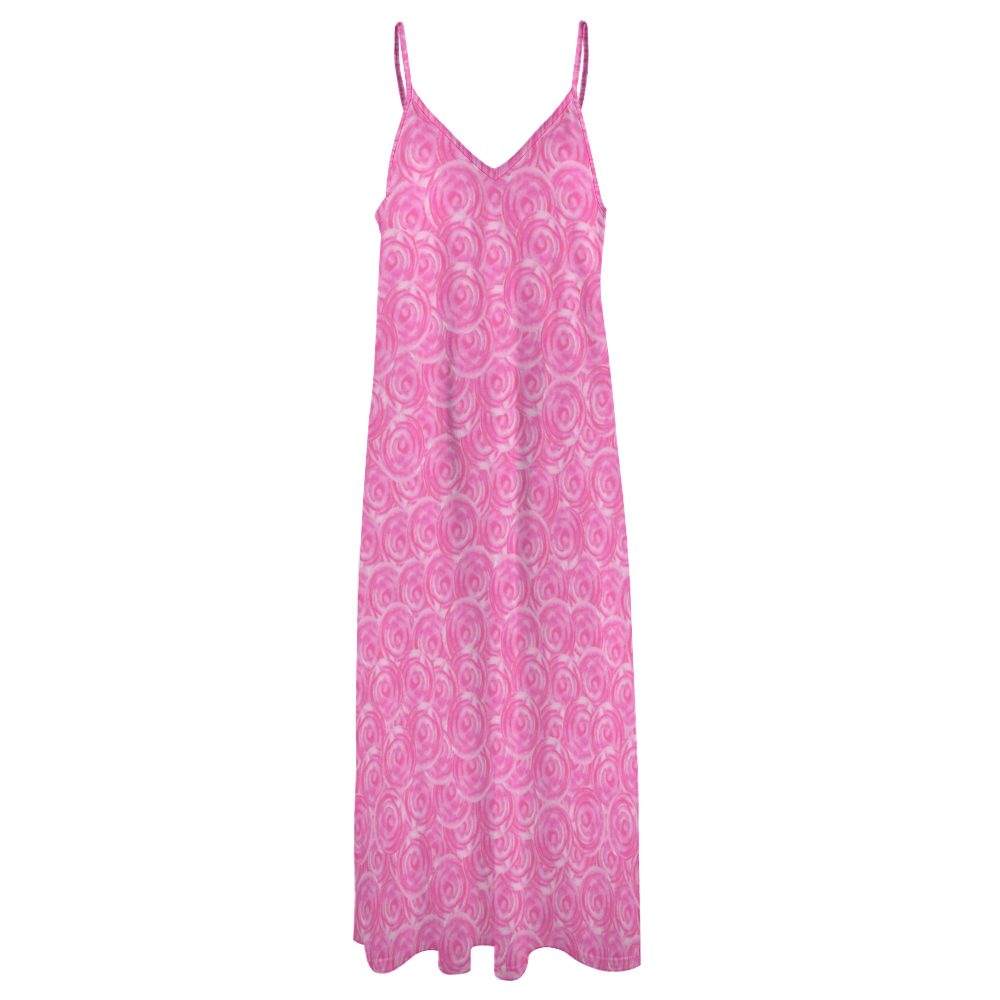 Pink Swirl Women's Summer Fashion Slip Dress