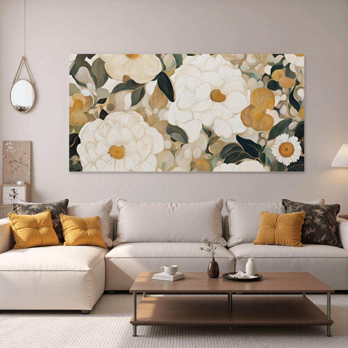 60" x 30" Printed Canvas Fabric Wall Art - No Frame (Made in USA)