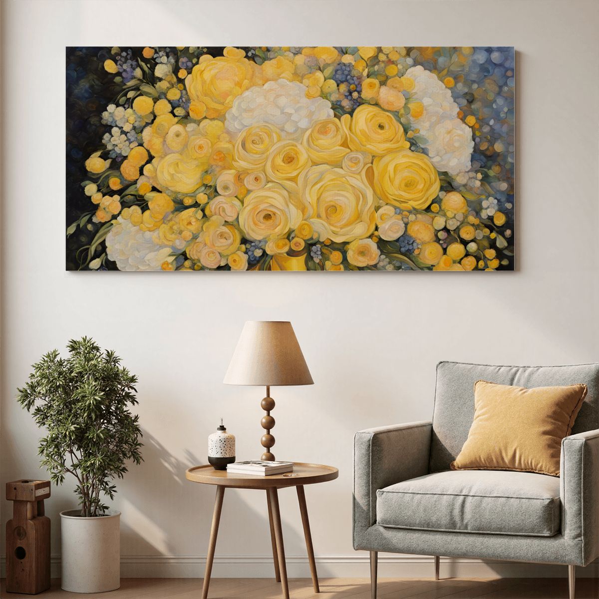 60" x 30" Printed Canvas Fabric Wall Art - No Frame (Made in USA)