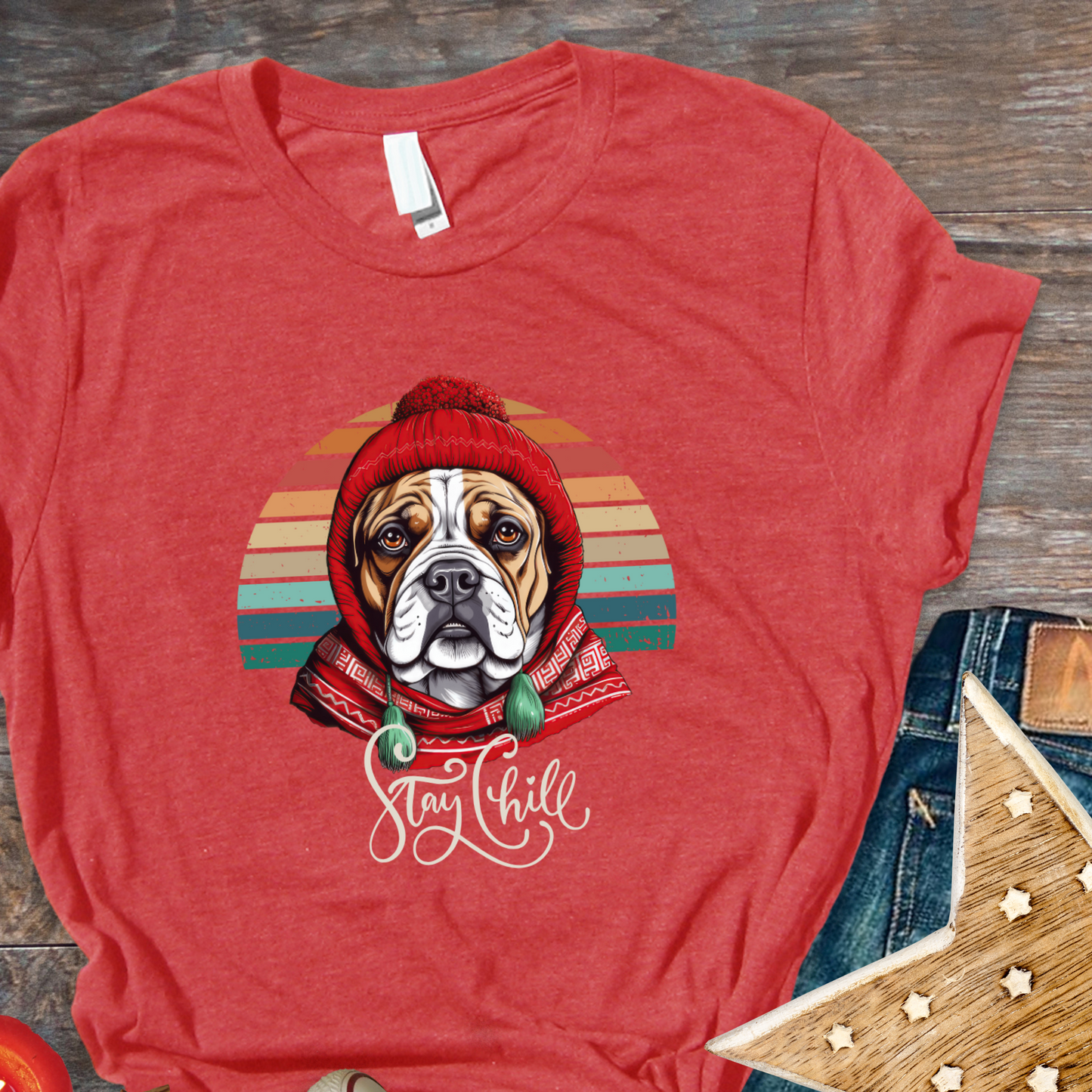 Stay Chill English Bulldog Unisex Jersey Short Sleeve Tee