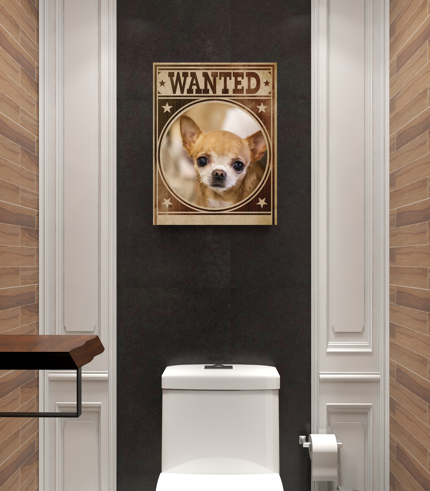 Chihuahua Mug Shot Wanted Poster