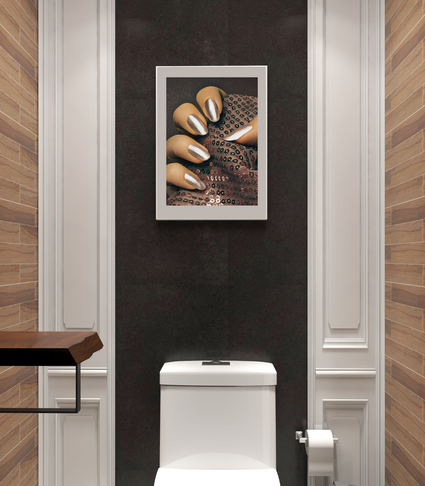 Latte Nails Salon Art Poster