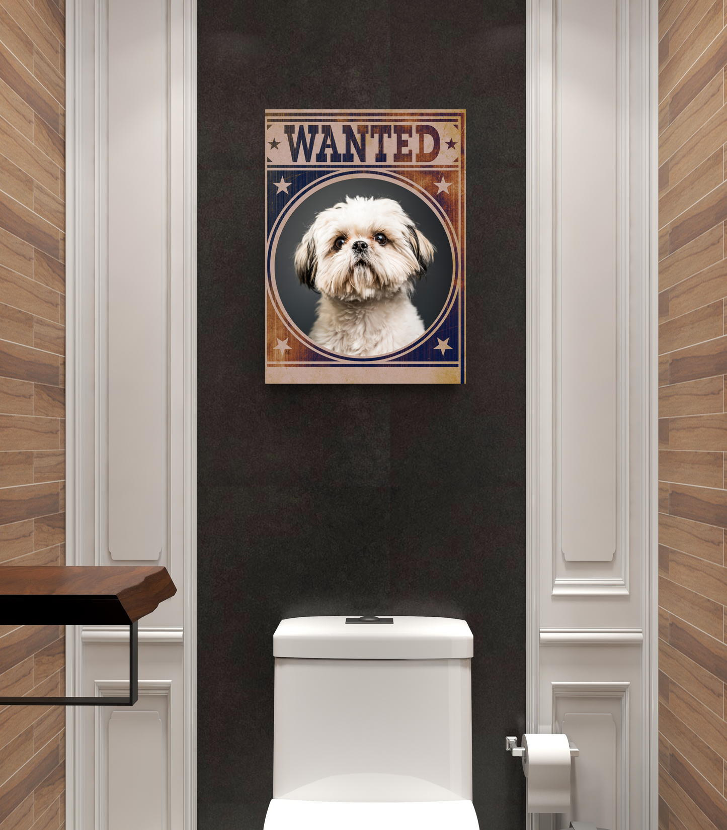 Shih Tzu Mug Shot Wanted Poster