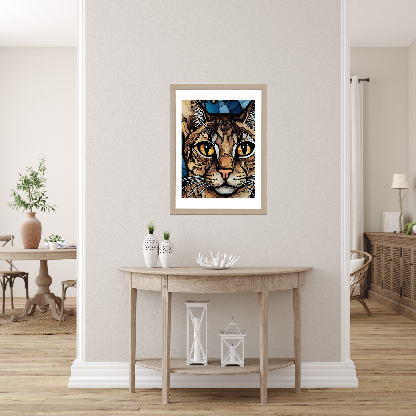 Savannah Cat Abstract Poster