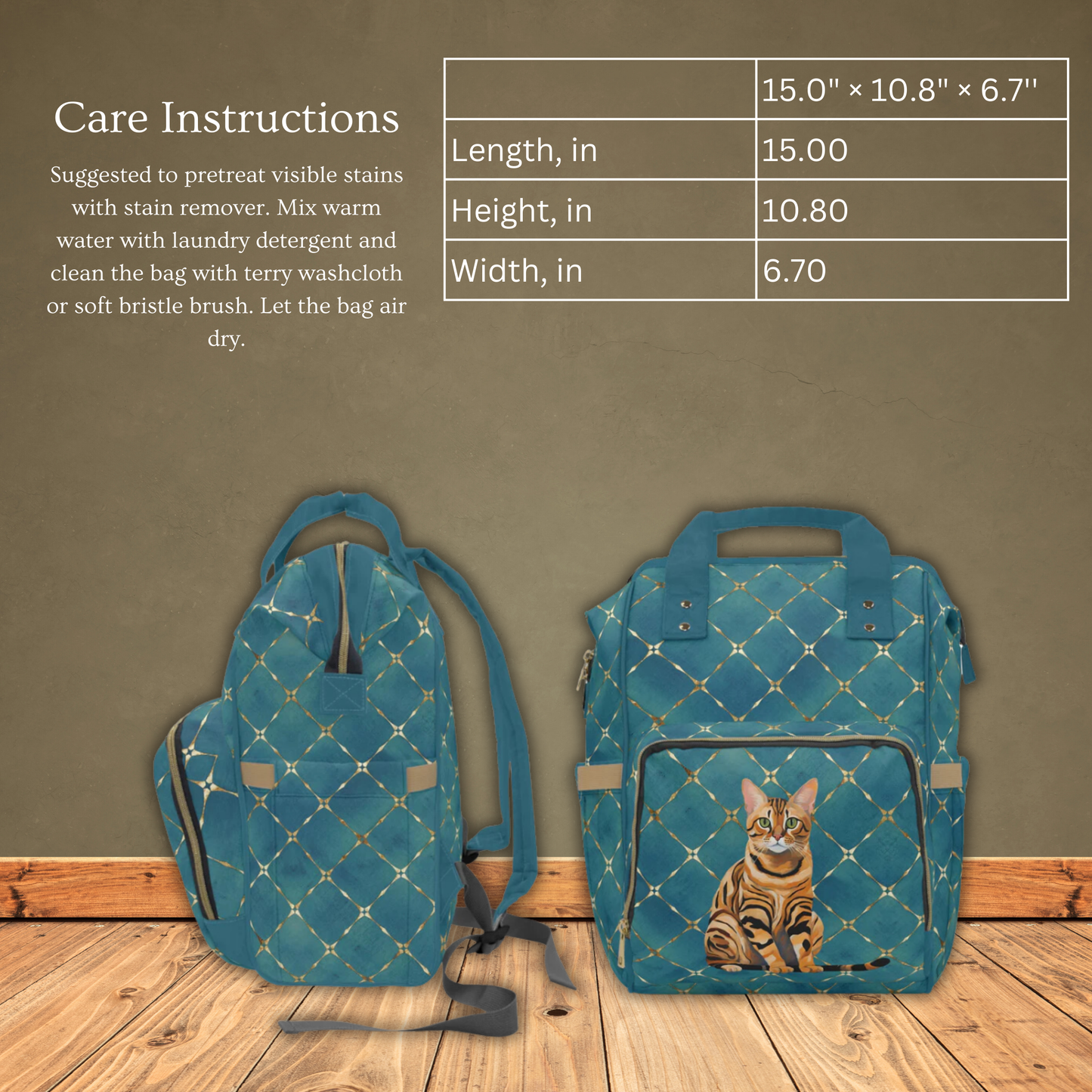 Bengal Cat Multifunctional Backpack