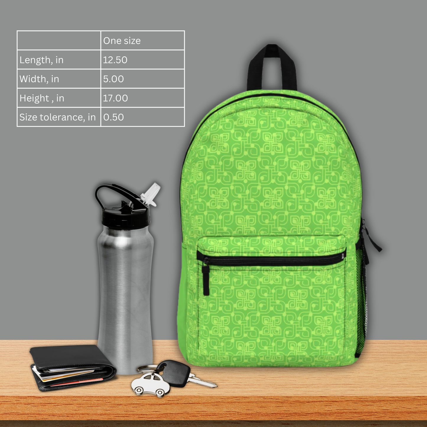 Spritz Vibrant Green Abstract Backpack