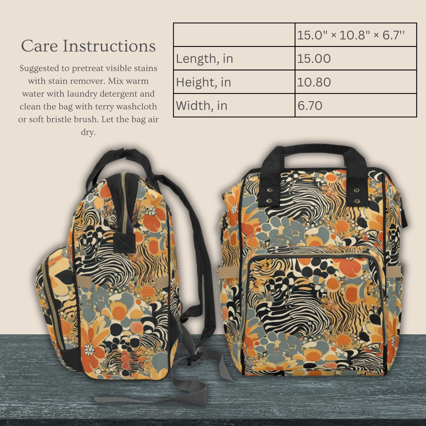 Safari Multifunctional Diaper Backpack