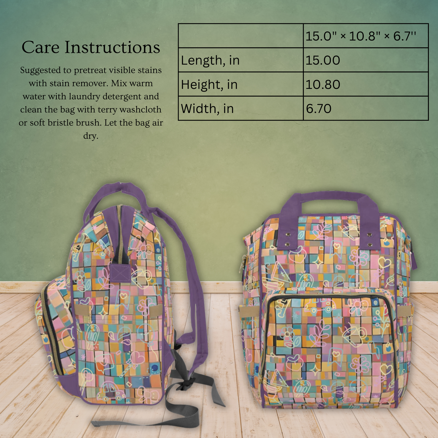 Oh Baby Multifunctional Diaper Backpack