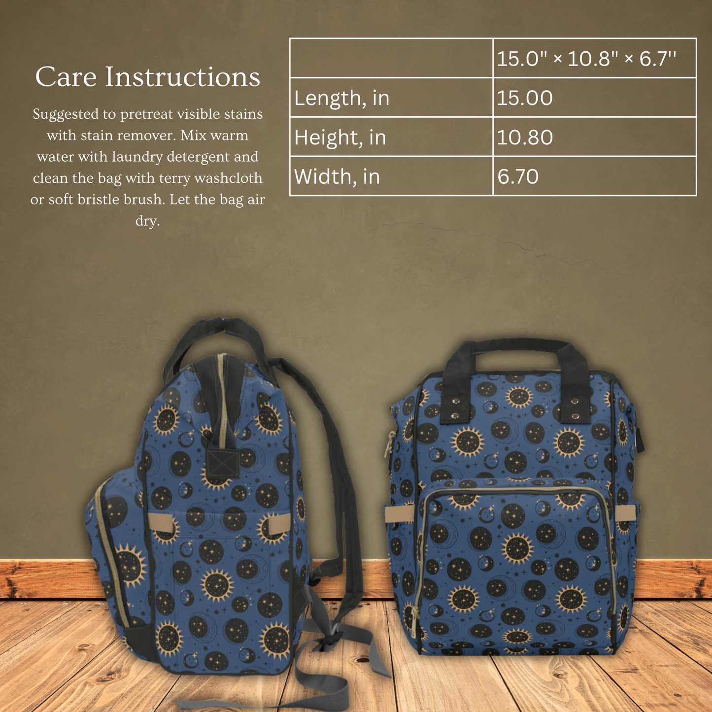 Night Sky Multifunctional Diaper Backpack