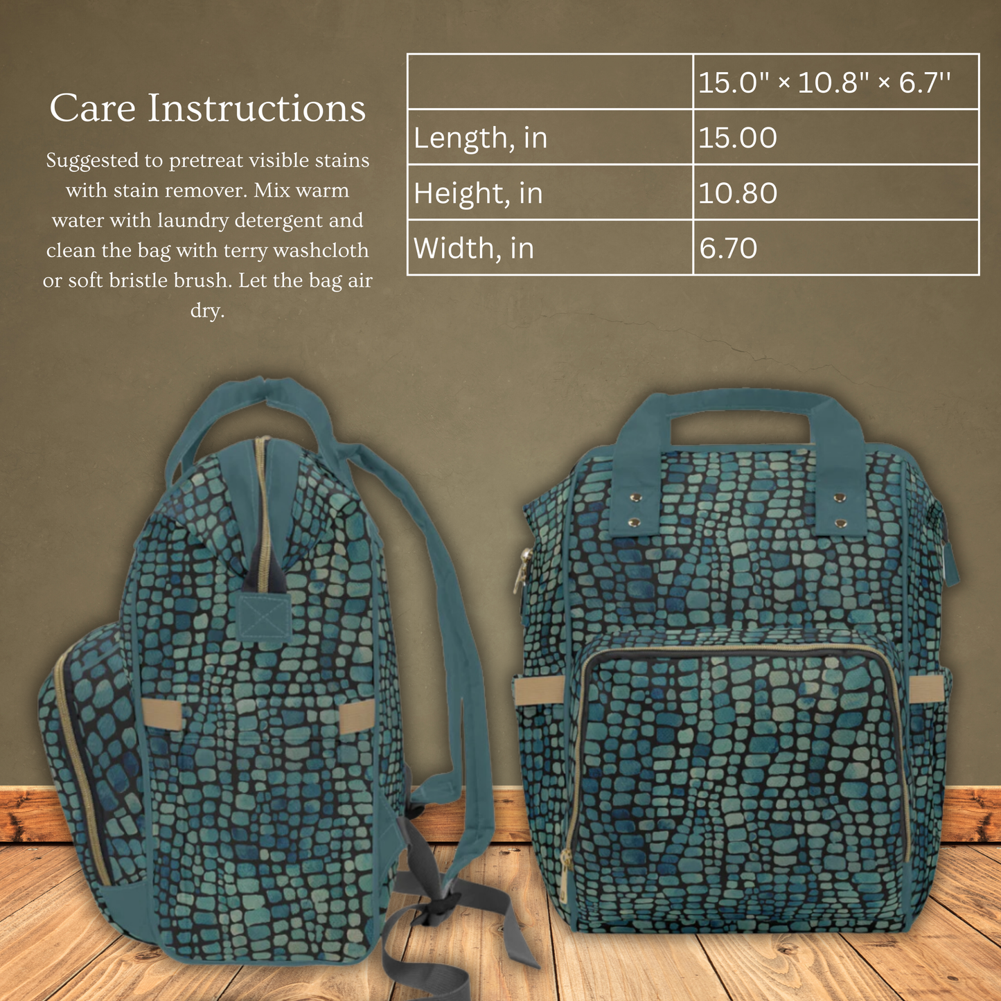 Crocked Multifunctional Diaper Backpack