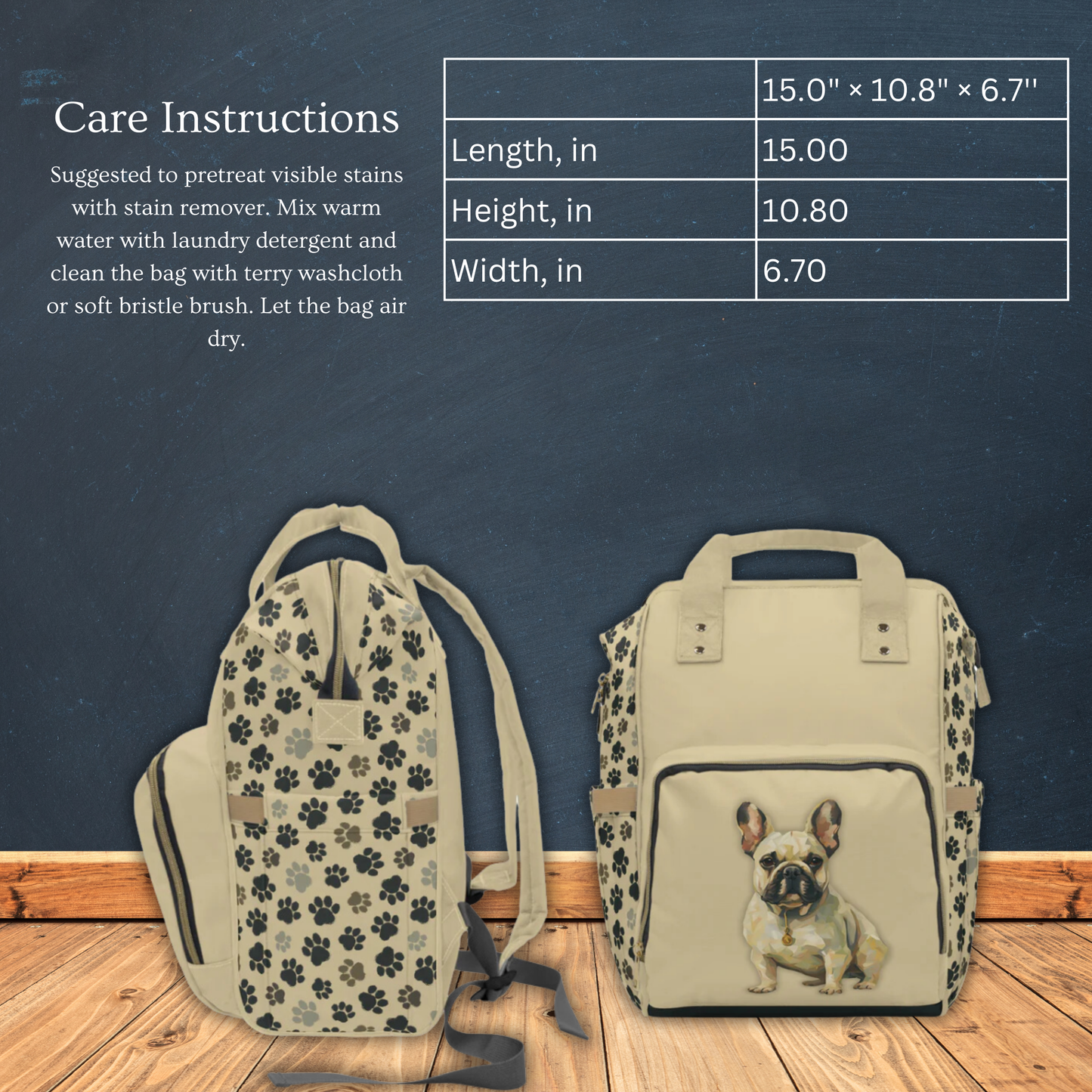 French Bulldog Multifunctional  Backpack