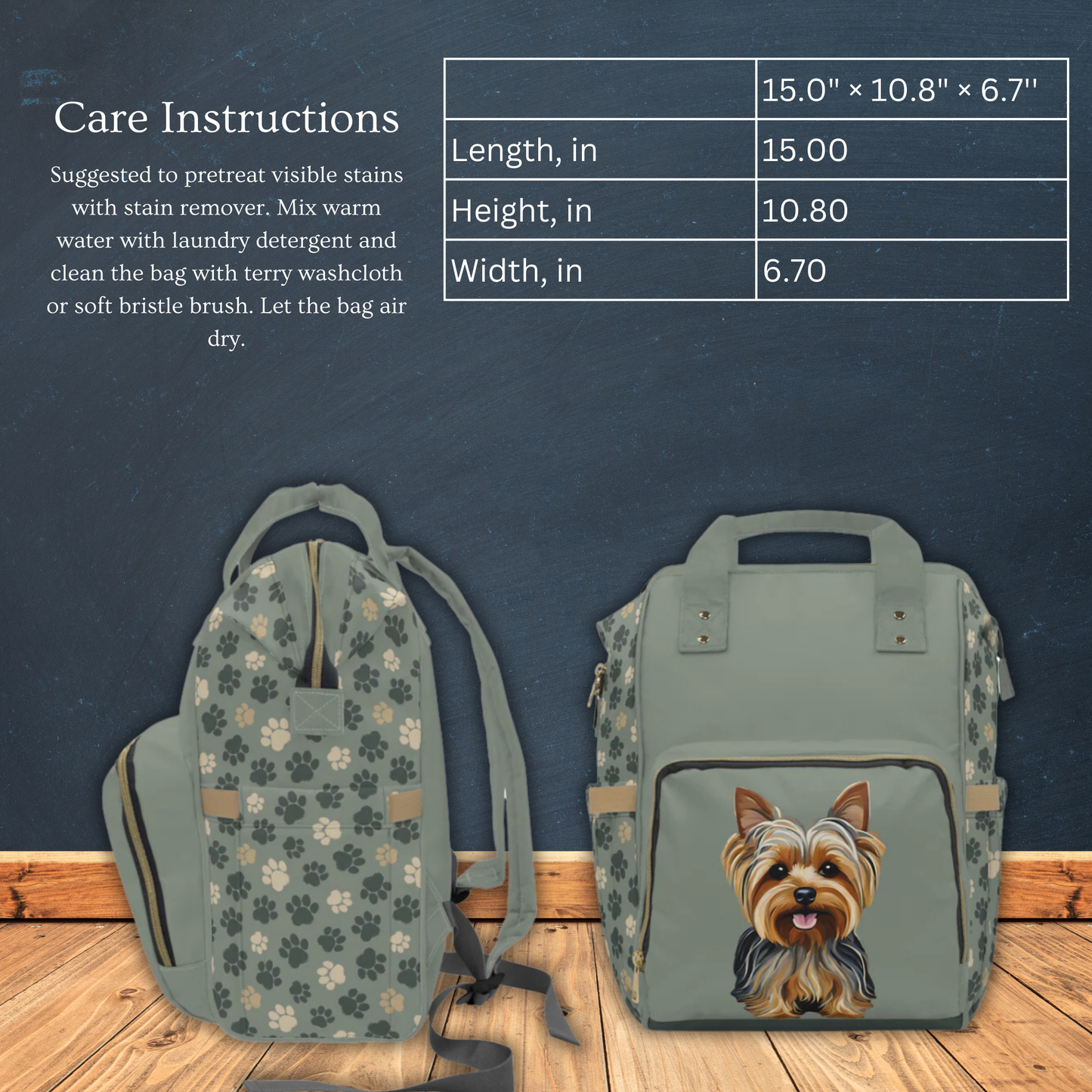 Yorkie Multifunctional Backpack