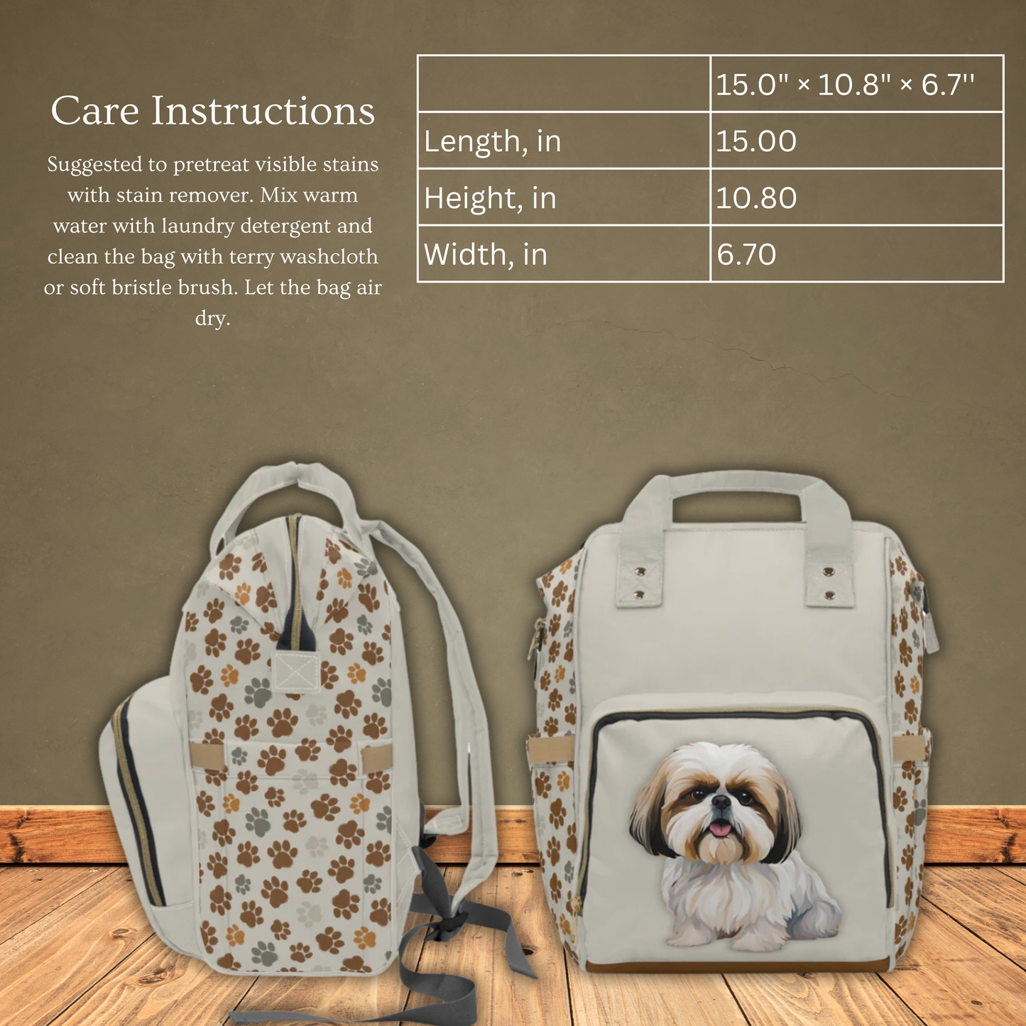 Shih Tzu Multifunctional Backpack