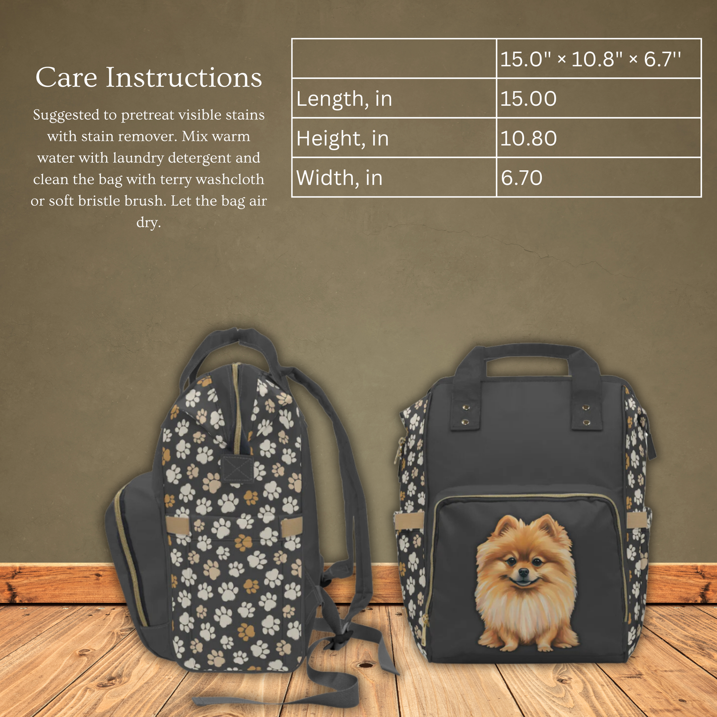 Pomeranian Multifunctional Backpack