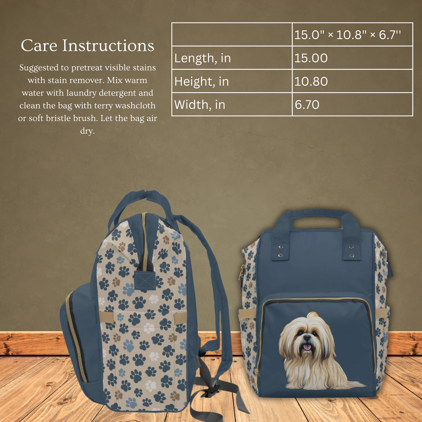 Lhasa Apso Multifunctional  Backpack