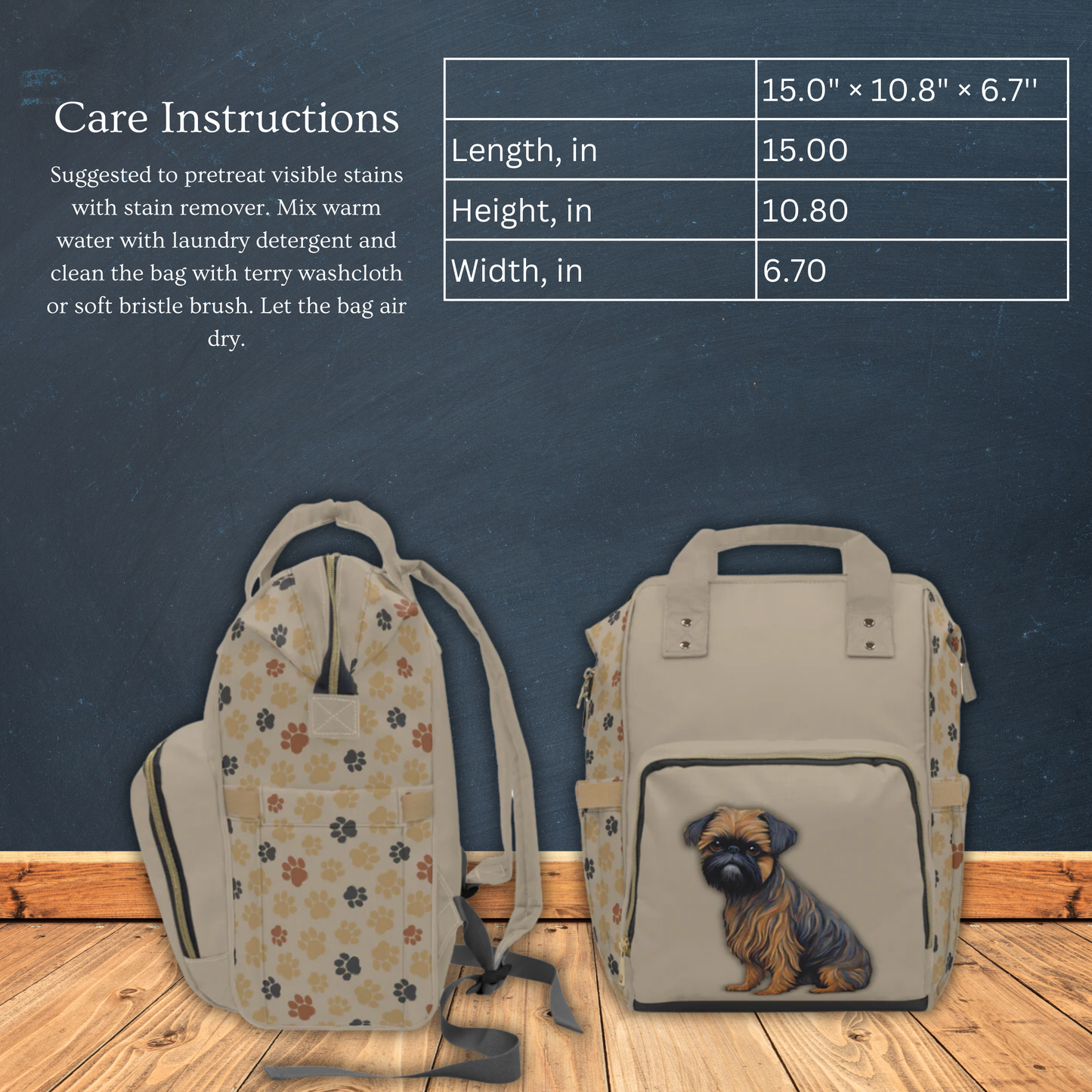 Brussels Griffon Multifunctional Backpack