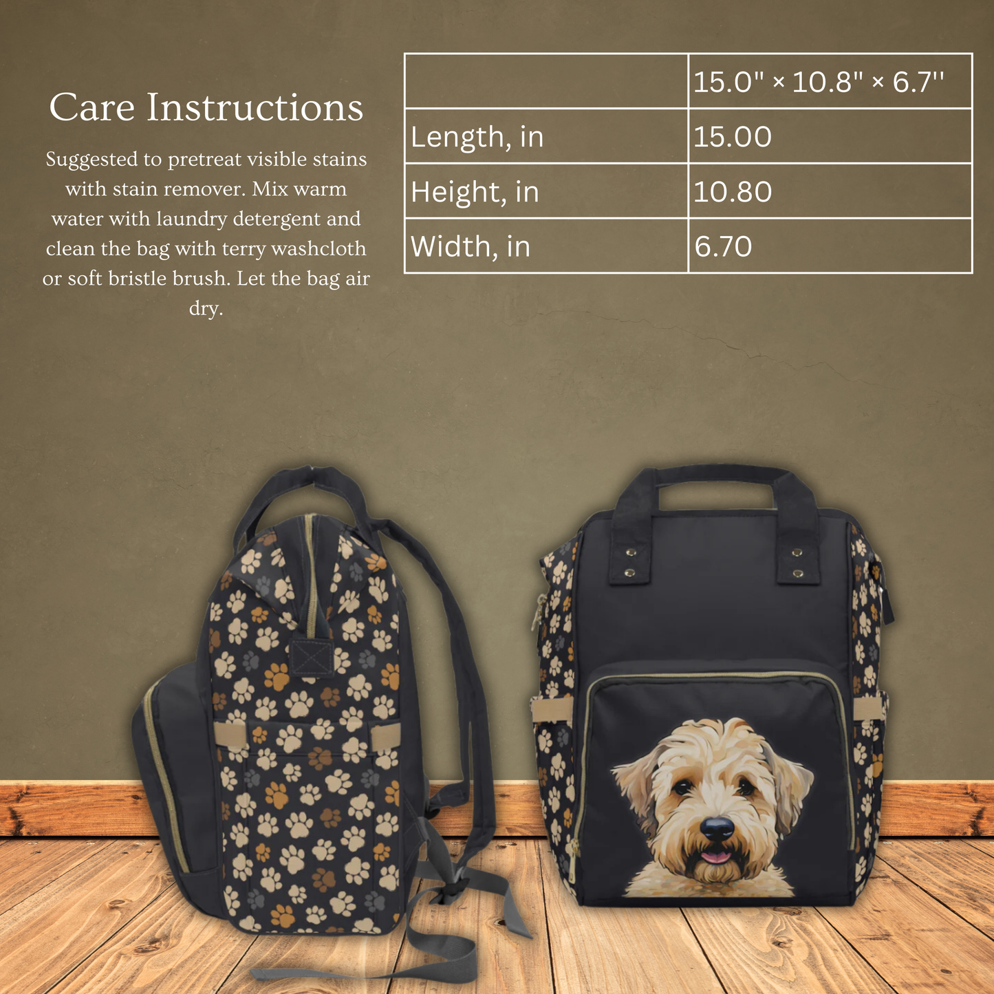 Wheaten Terrier Multifunctional Backpack