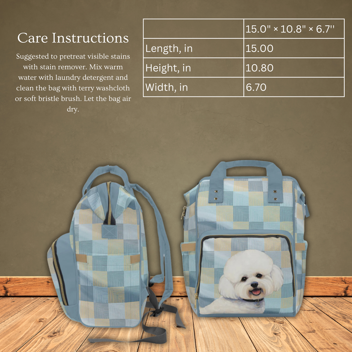 Bichon Frise Multifunctional Backpack