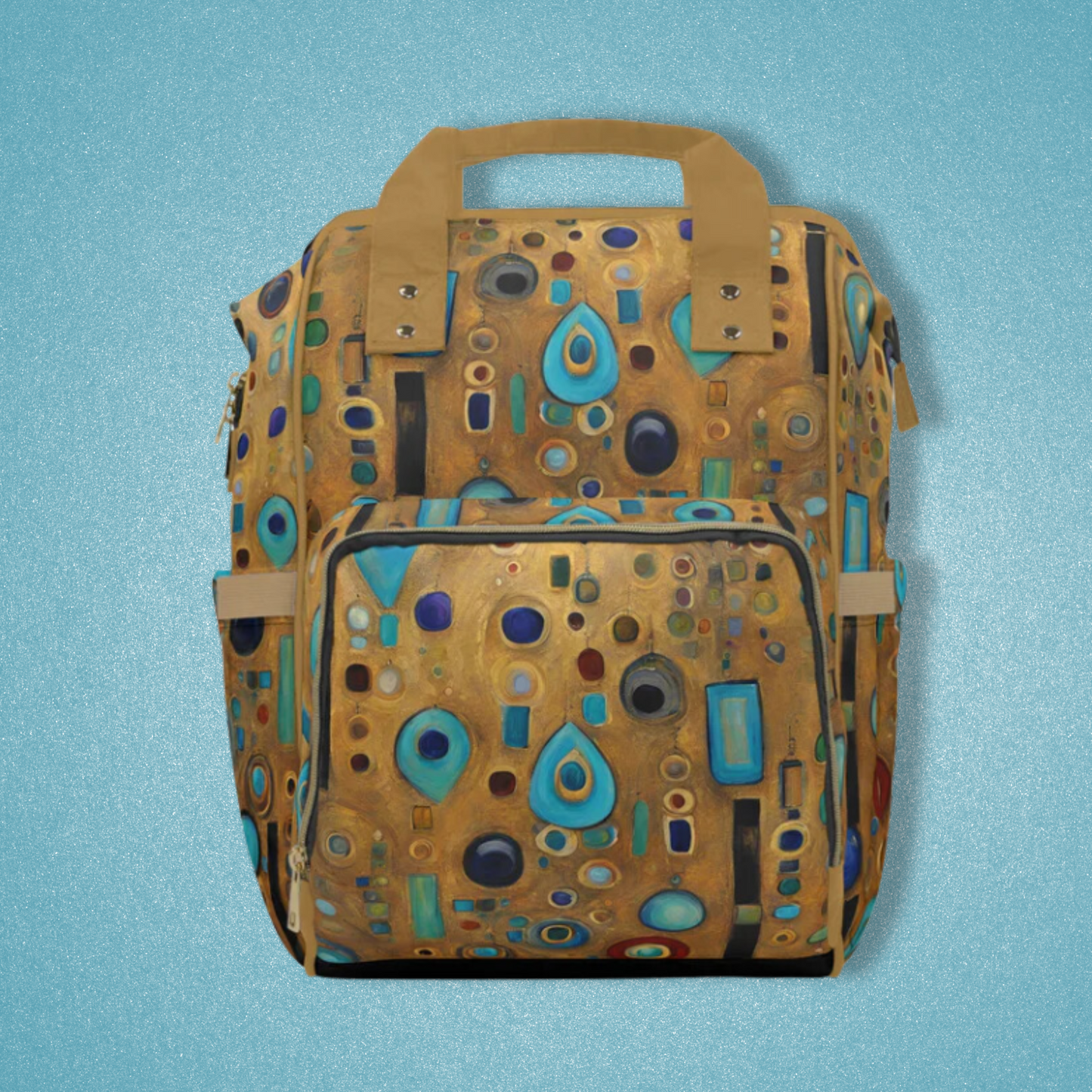Turquoise Bling Multifunctional Diaper Backpack