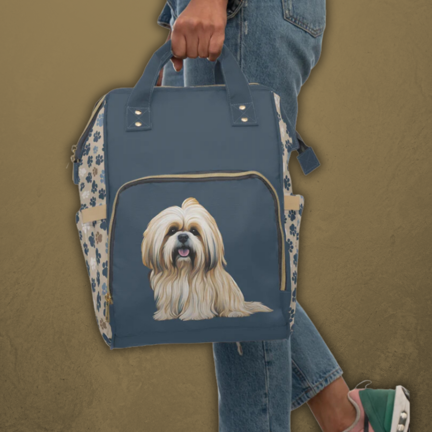 Lhasa Apso Multifunctional  Backpack