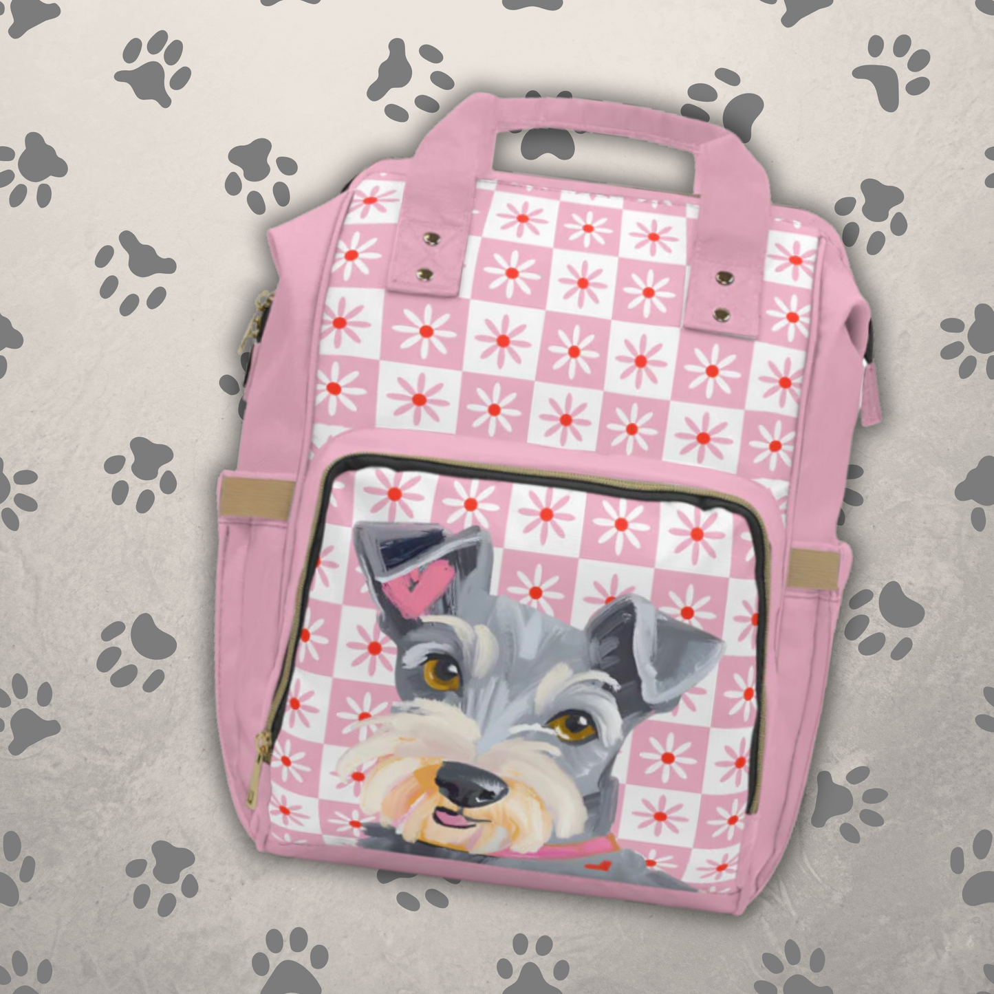 Mini Schnauzer Multifunctional Backpack