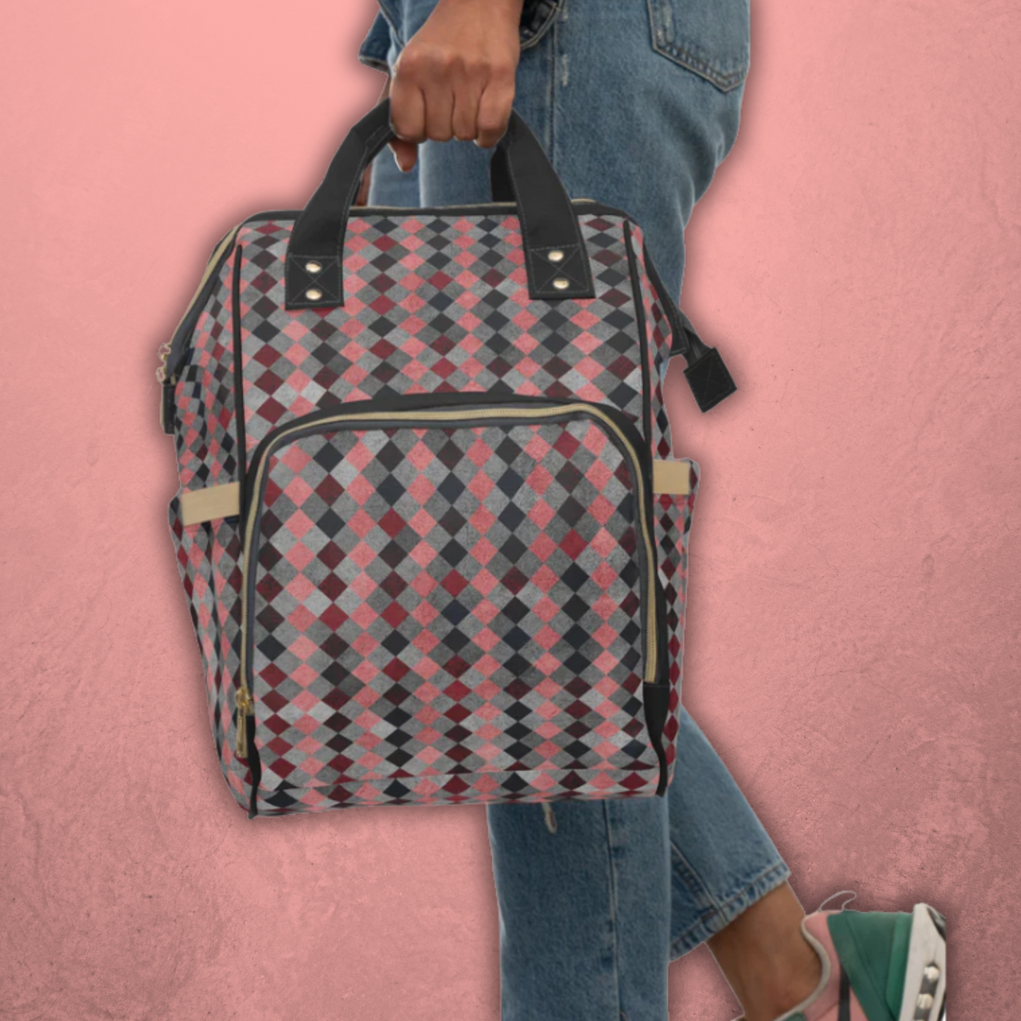 Clay Check Multifunctional Diaper Backpack