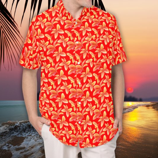 Plumeria Men's Hawaiian Shirt