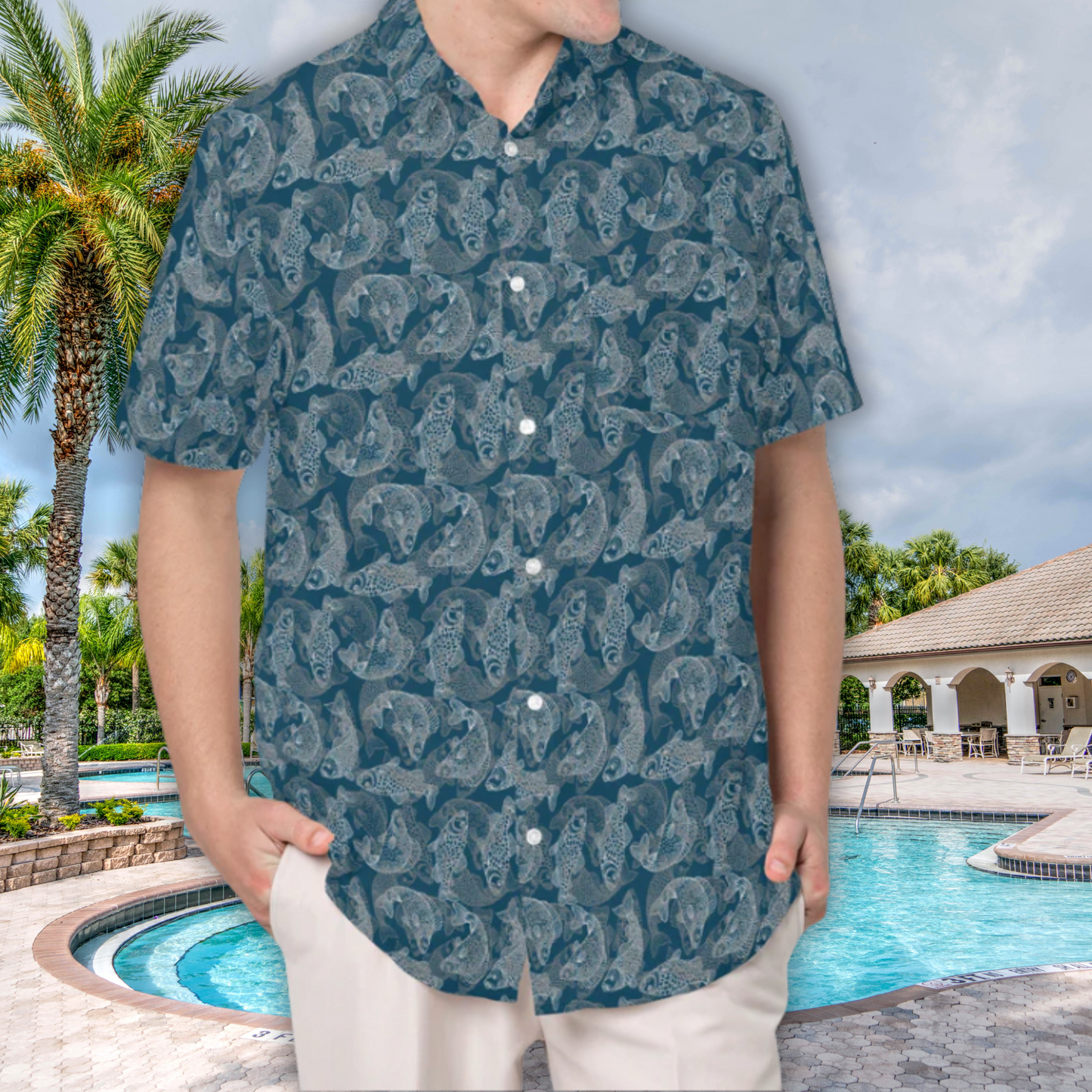Fish Dance Men's Hawaiian Shirt