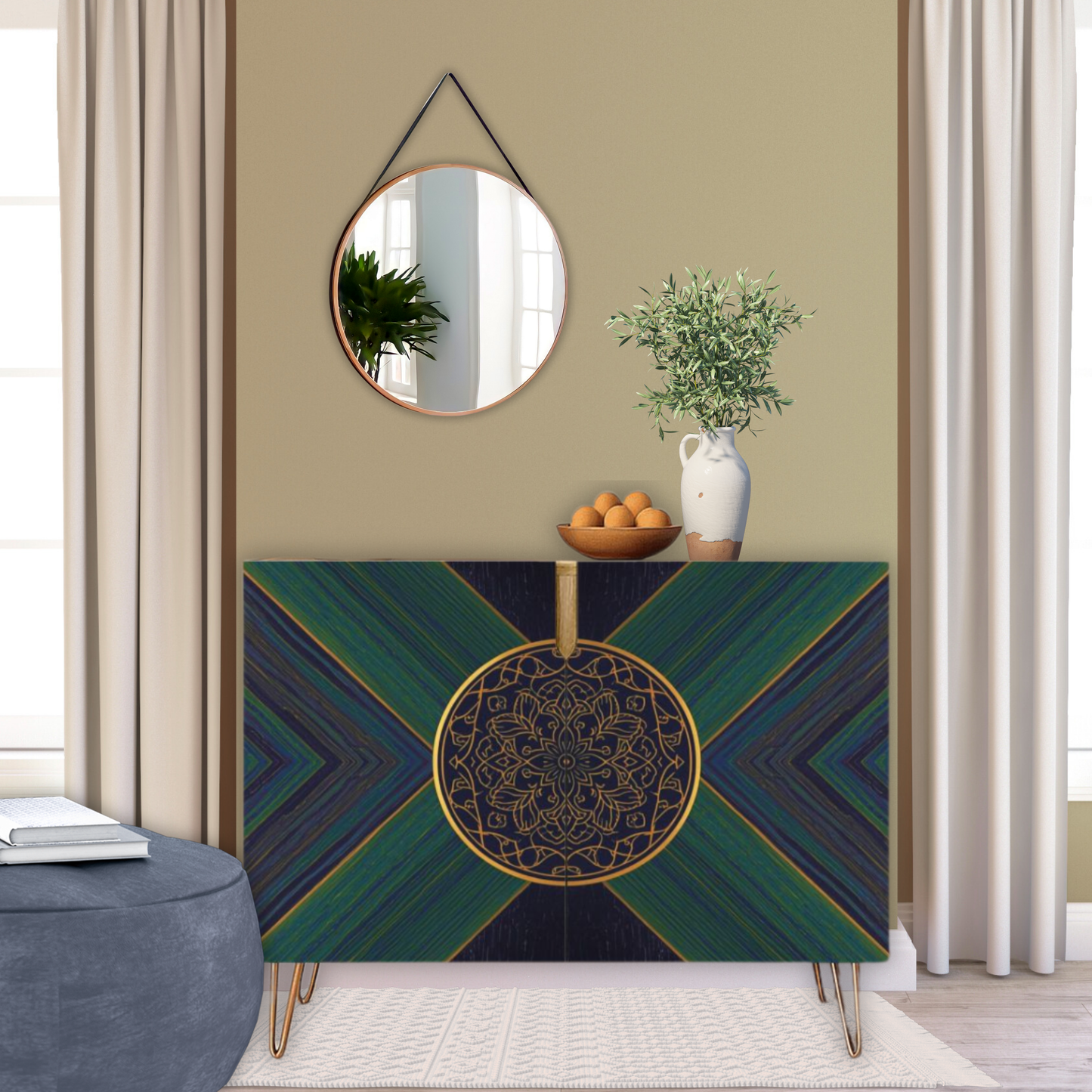 Modern Wooden Storage Cabinet (Made in USA)