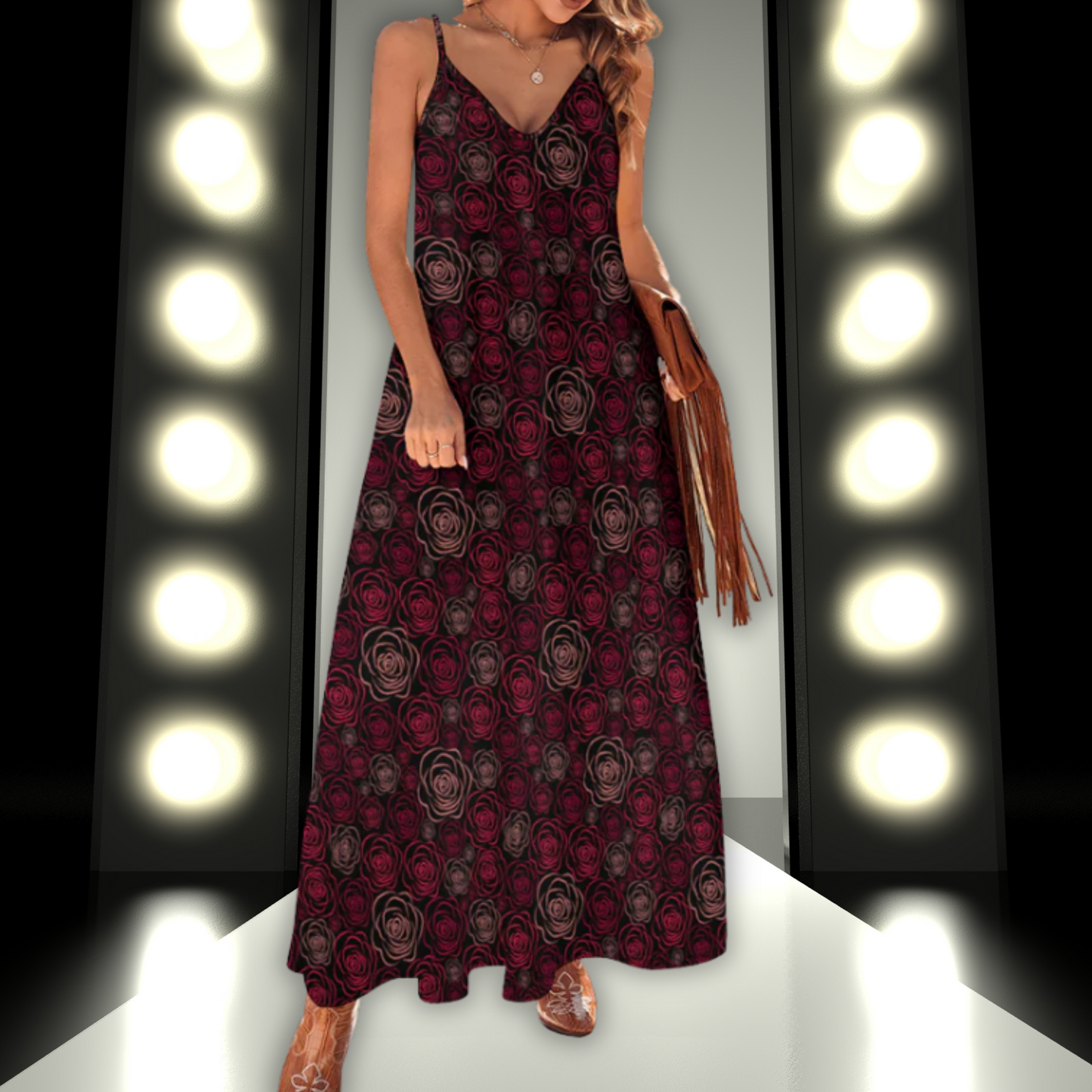 Roses Women's Summer Fashion Slip Dress