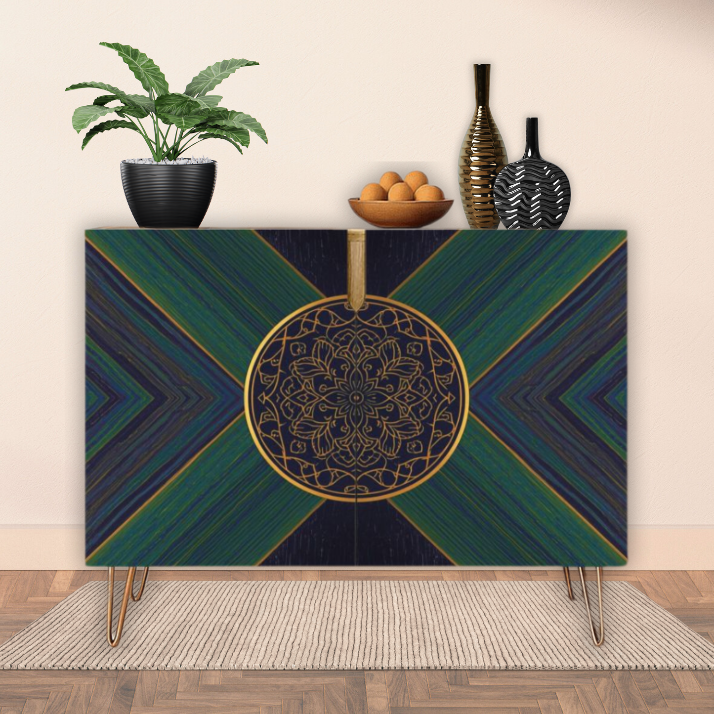 Modern Wooden Storage Cabinet (Made in USA)