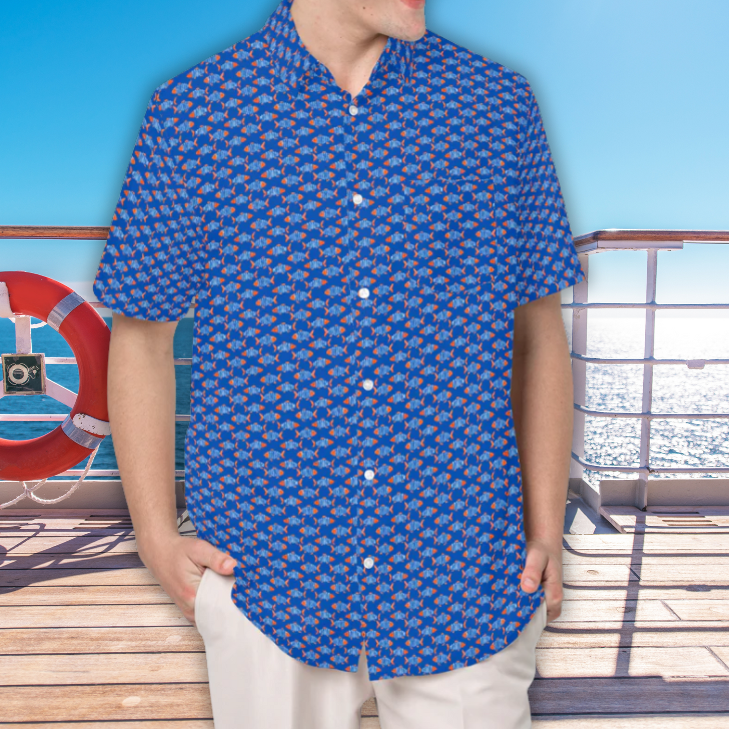 Fish Batik Men's Hawaiian Shirt