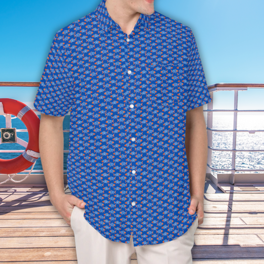 Fish Batik Men's Hawaiian Shirt