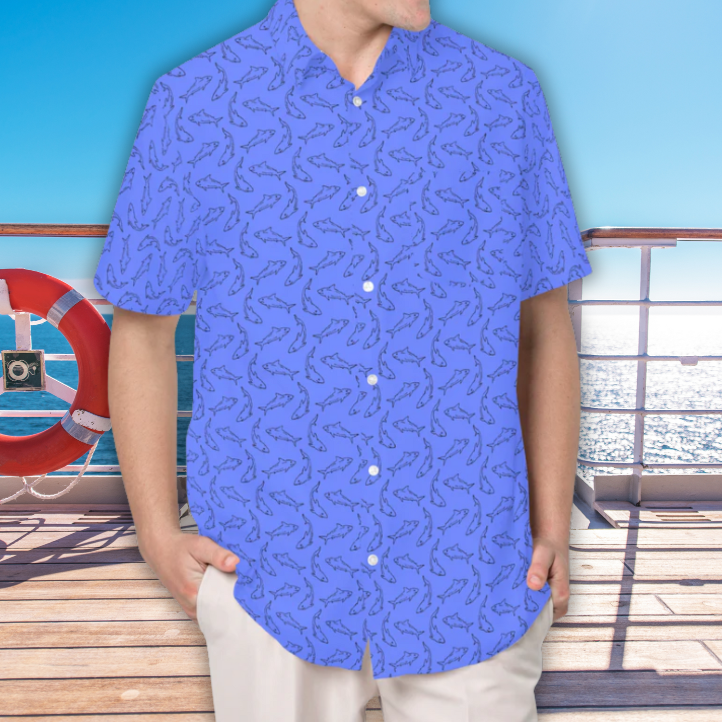 Sharky Men's Hawaiian Shirt
