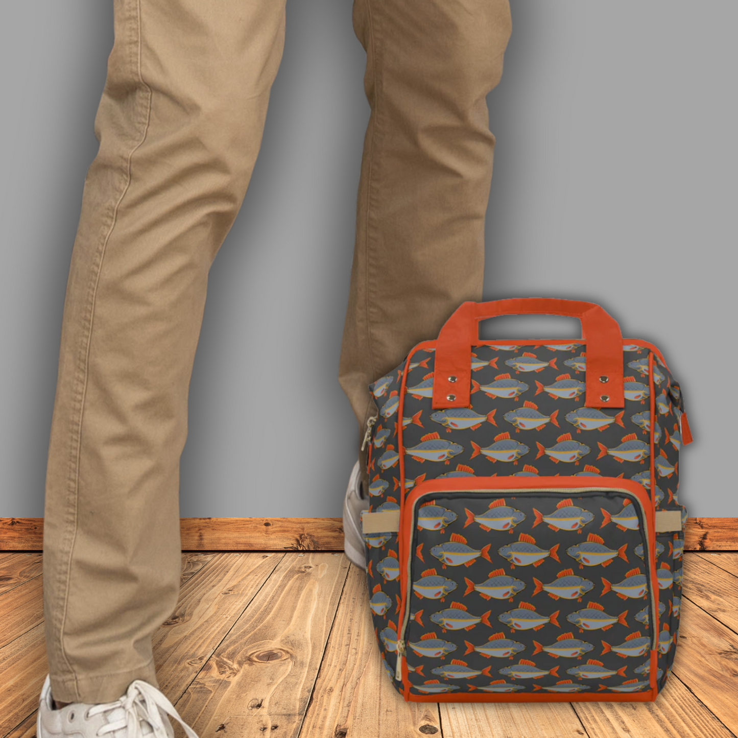 Good Catch Fish Multifunctional Diaper Backpack