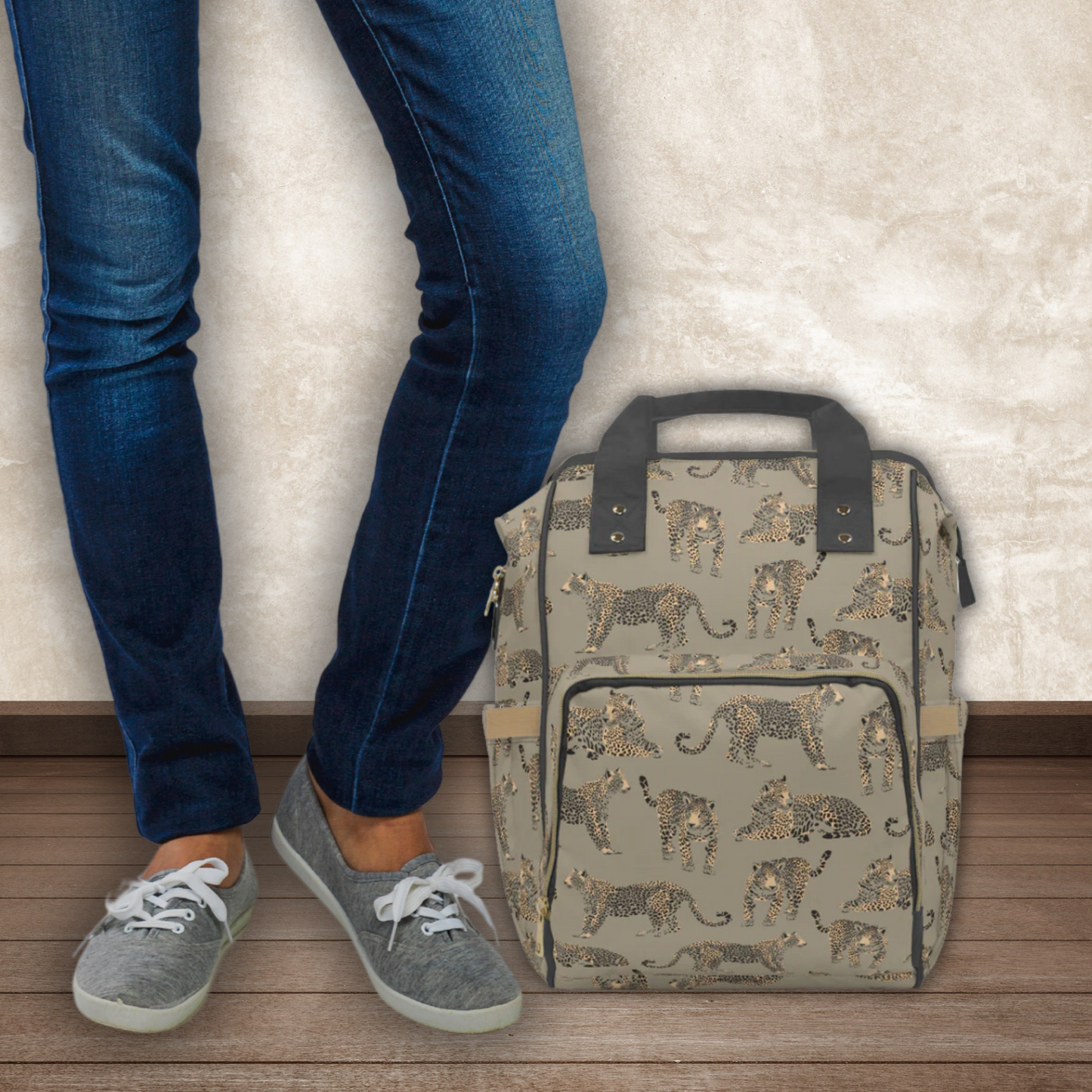 Leopards Multifunctional Diaper Backpack