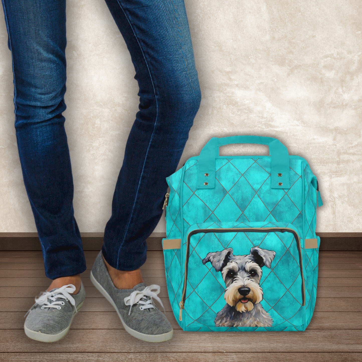 Miniature Schnauzer 2 Multifunctional Backpack