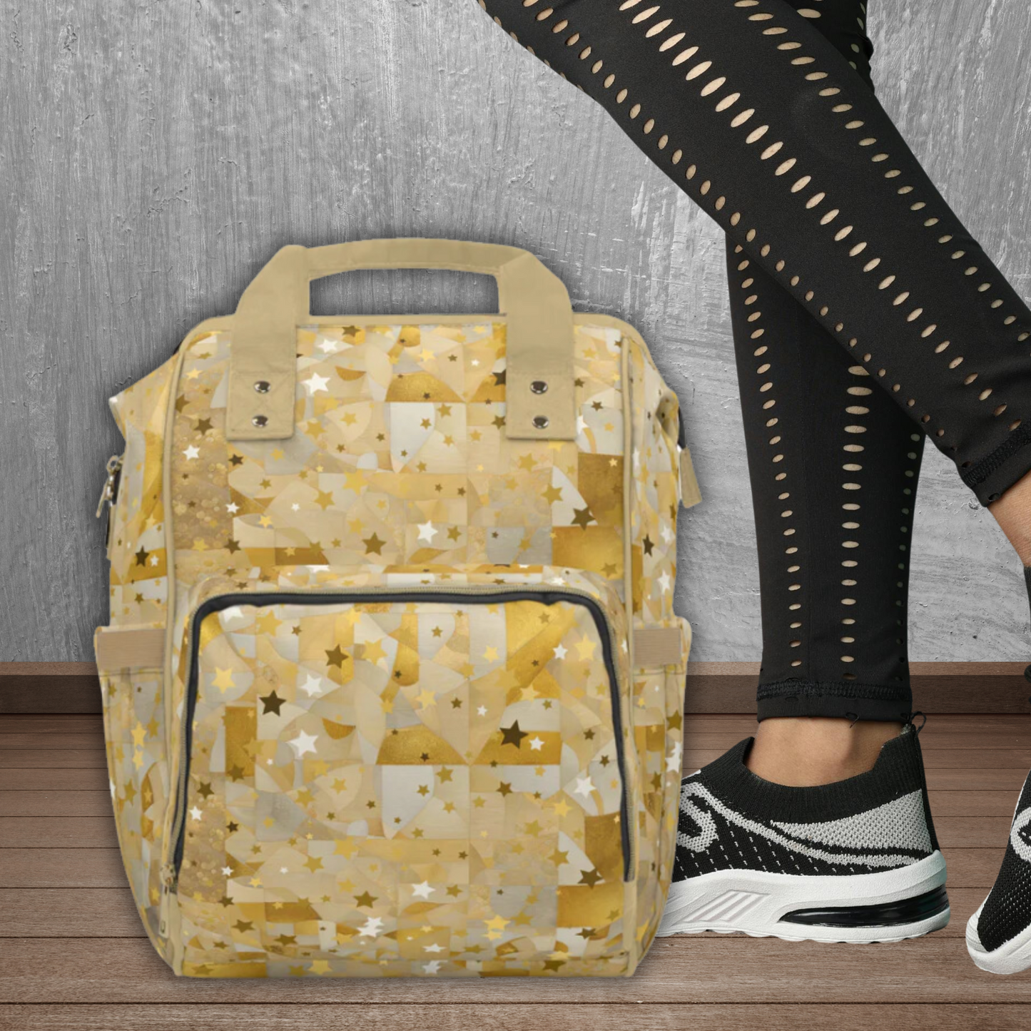 Golden Stars Multifunctional Diaper Backpack