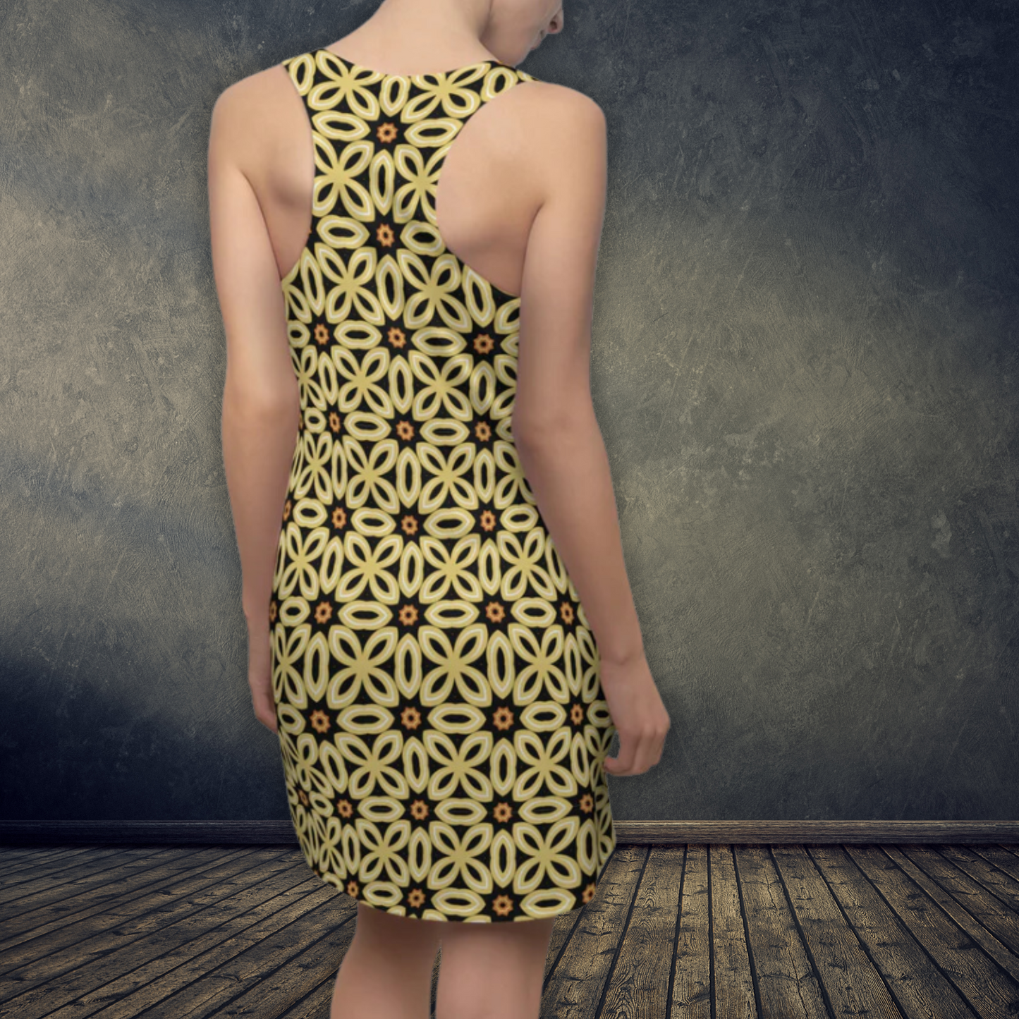 Yellow Daisy Women's  Racerback Dress