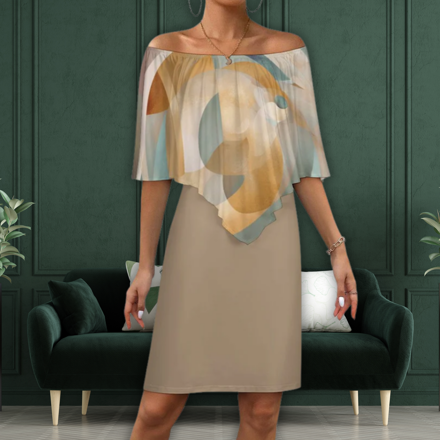 Tonnie Women's Off-shoulder Shawl Dress