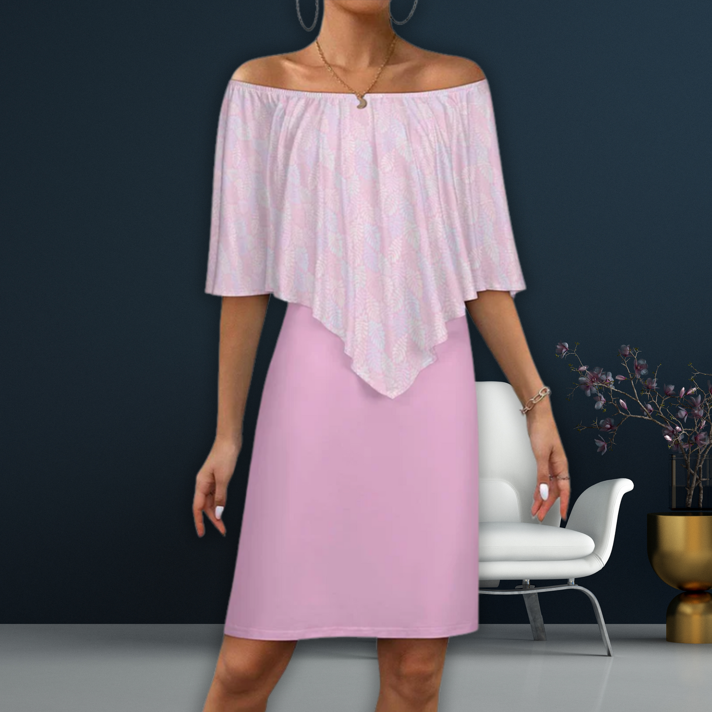 Debra Women's Off-shoulder Shawl Dress