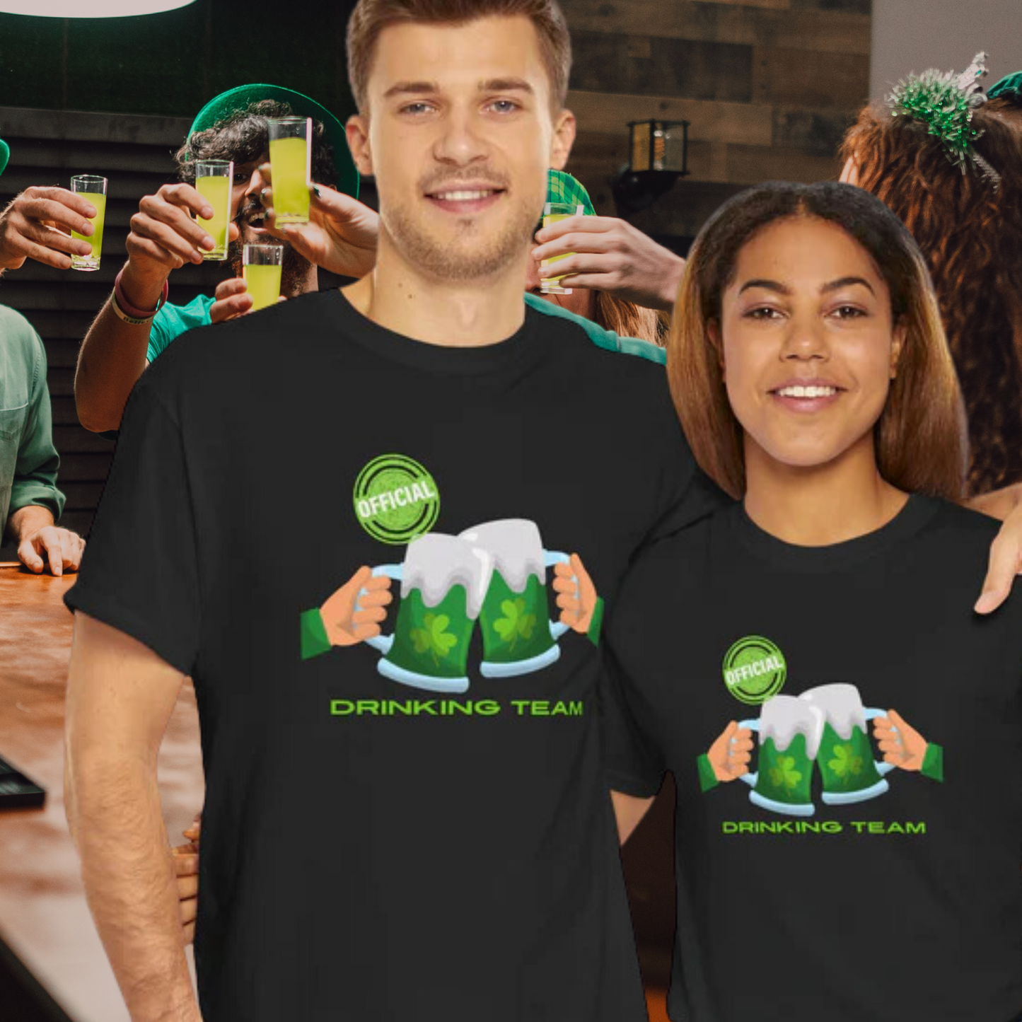 St. Pats Official Drinking Team Mugs Unisex Heavy Cotton Tee