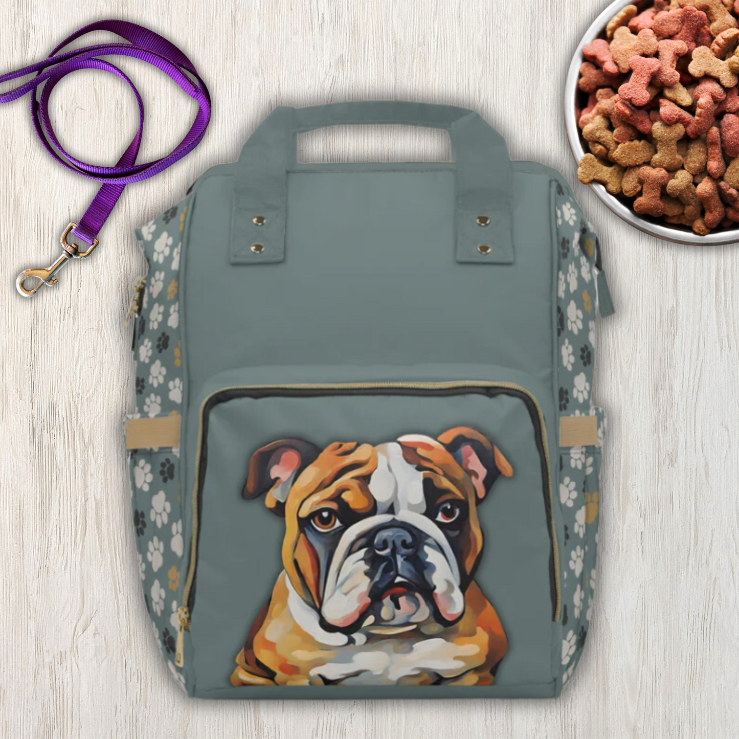 English Bulldog Multifunctional Backpack